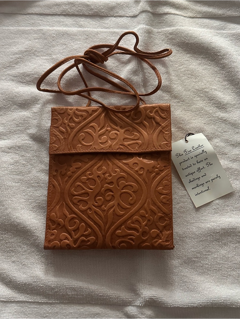 Kenneth Cole Embossed Leather Crossbody Bag in Brown